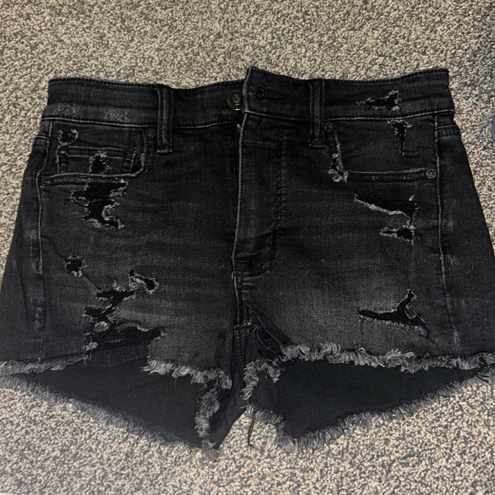 Black American Eagle Jean Shorts